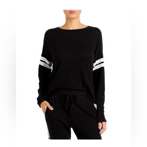 Black and White Striped Women's Top